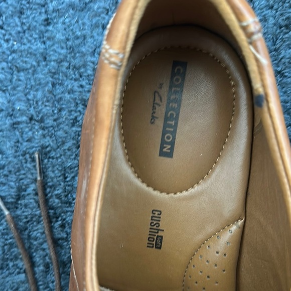 Clark’s Men’s Tan Leather Oxfords size 12 - Picture 5 of 6